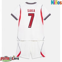 Camiseta Inglaterra Bukayo Saka #7 Primera Equipación para niños Mundial 2026 manga corta (+ pantalones cortos)